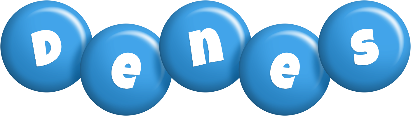 Denes candy-blue logo