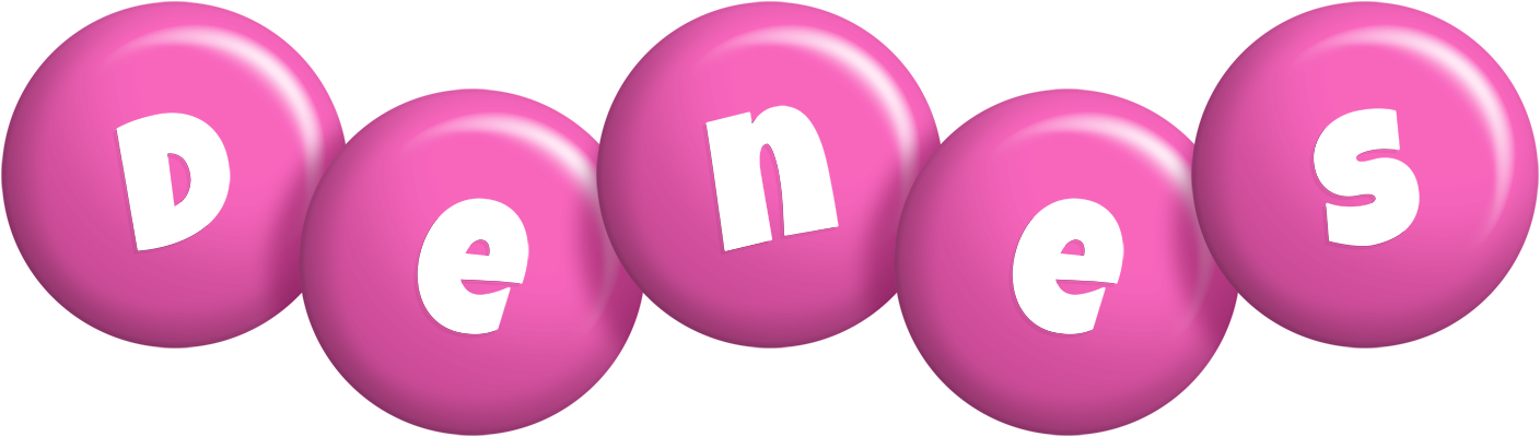 Denes candy-pink logo