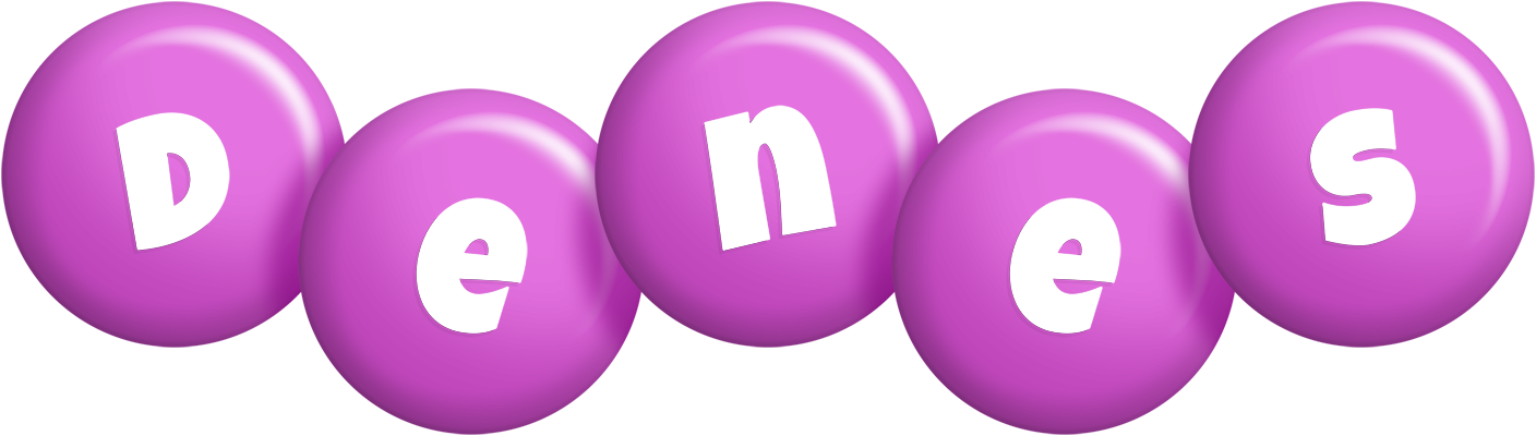 Denes candy-purple logo