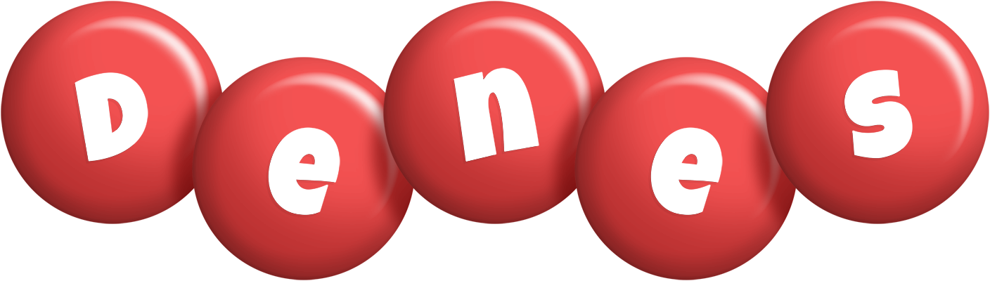 Denes candy-red logo