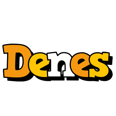 Denes cartoon logo