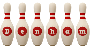 Denham bowling-pin logo