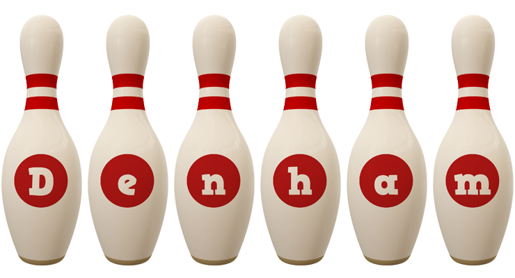 Denham bowling-pin logo
