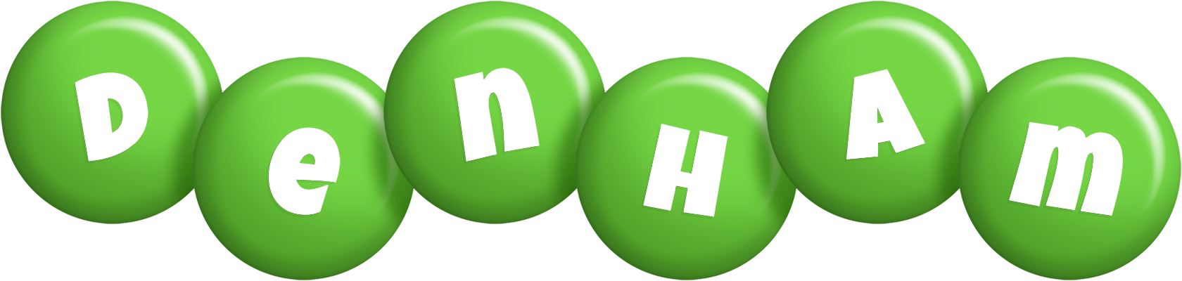 Denham candy-green logo