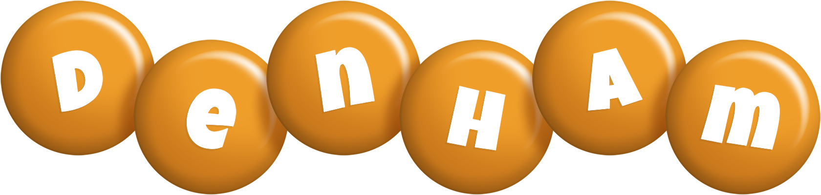 Denham candy-orange logo