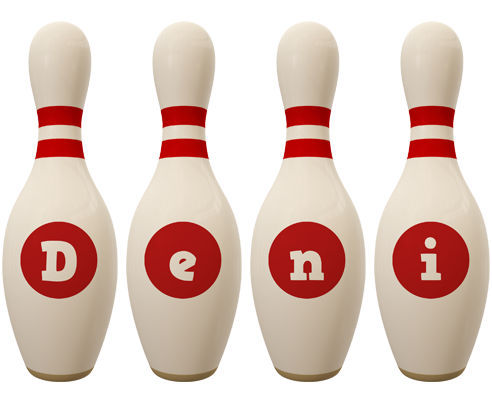 Deni bowling-pin logo