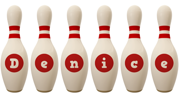 Denice bowling-pin logo