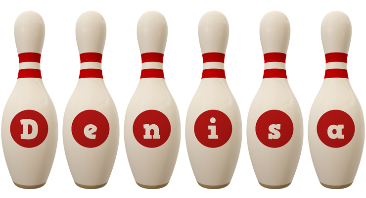 Denisa bowling-pin logo