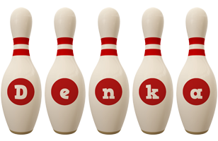 Denka bowling-pin logo