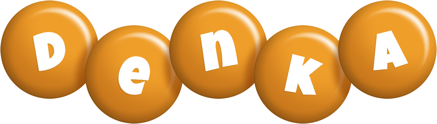 Denka candy-orange logo