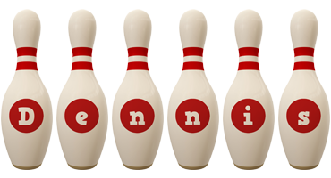Dennis bowling-pin logo