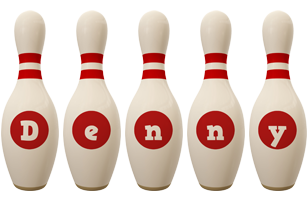 Denny bowling-pin logo