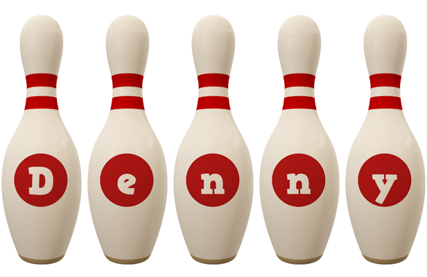 Denny bowling-pin logo