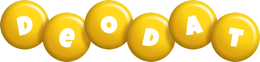 Deodat candy-yellow logo