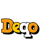 Deqo cartoon logo