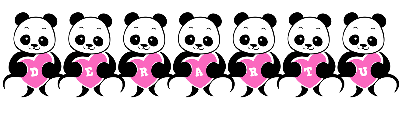 Derartu love-panda logo