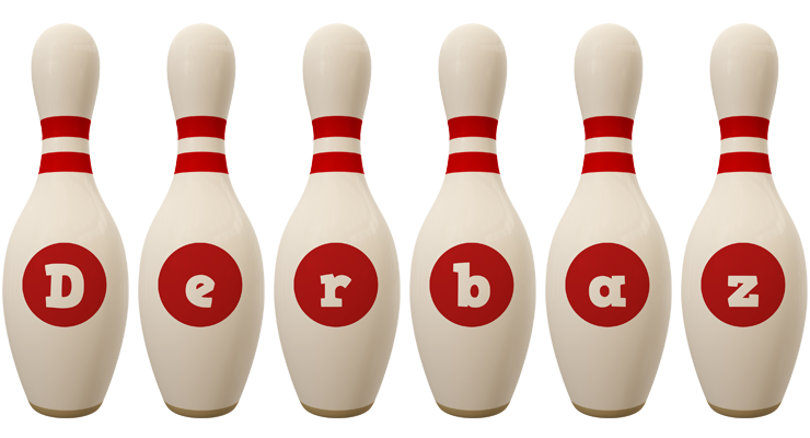 Derbaz bowling-pin logo