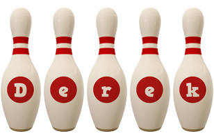Derek bowling-pin logo