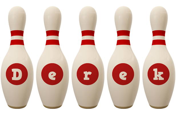Derek bowling-pin logo