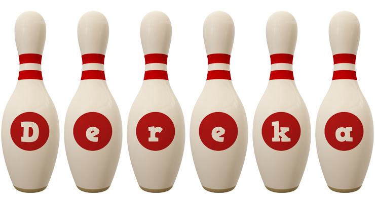 Dereka bowling-pin logo