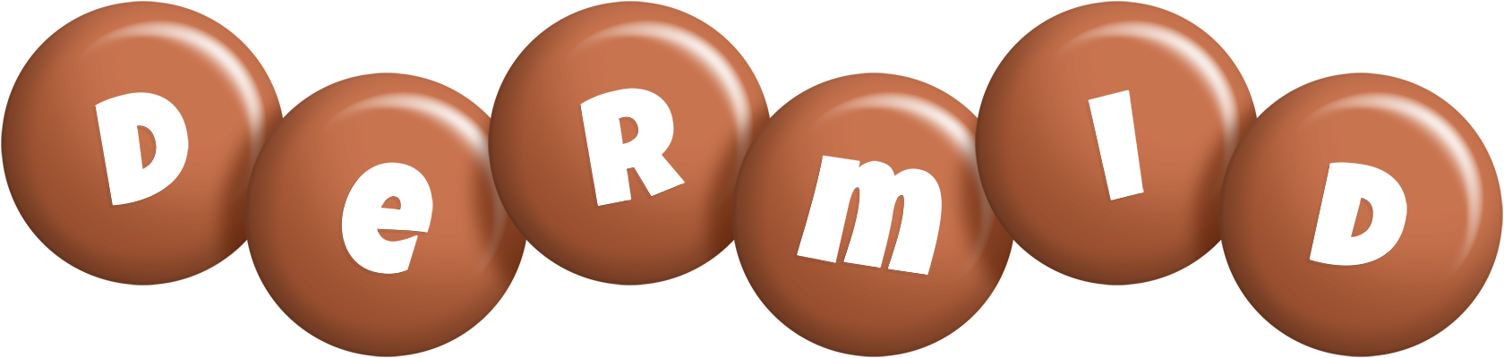 Dermid candy-brown logo