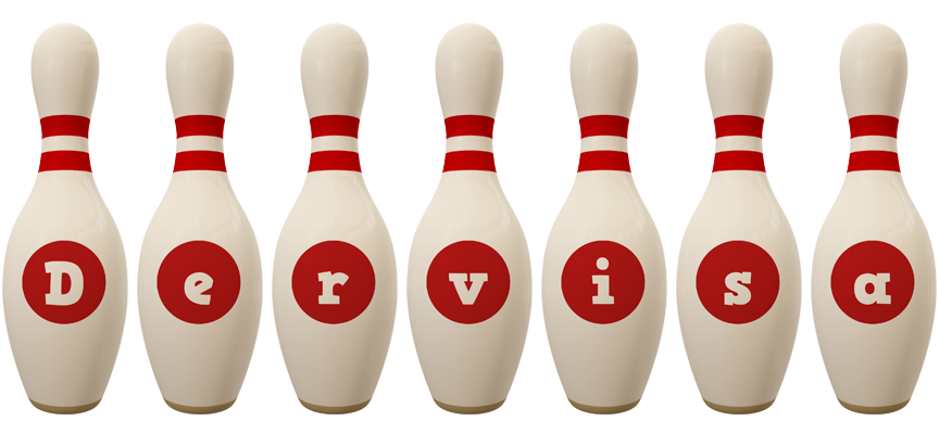 Dervisa bowling-pin logo