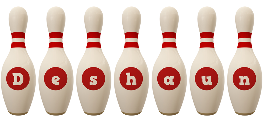 Deshaun bowling-pin logo