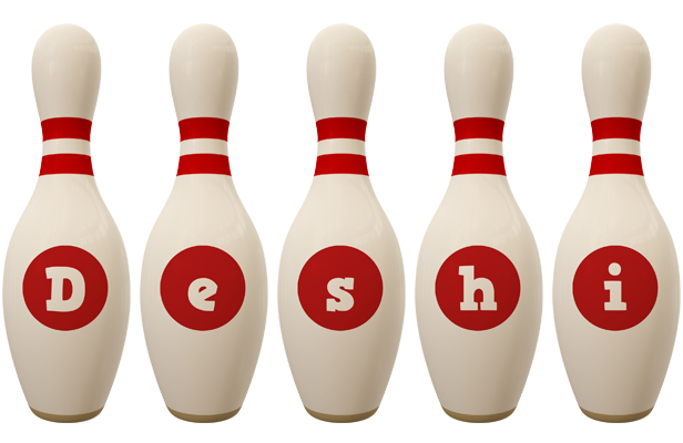 Deshi bowling-pin logo