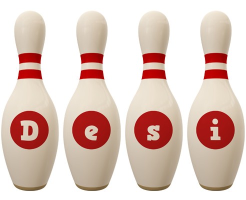 Desi bowling-pin logo