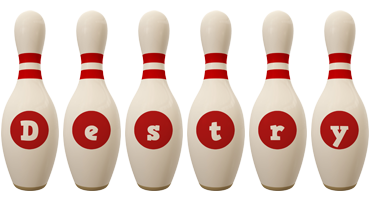 Destry bowling-pin logo
