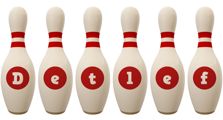 Detlef bowling-pin logo