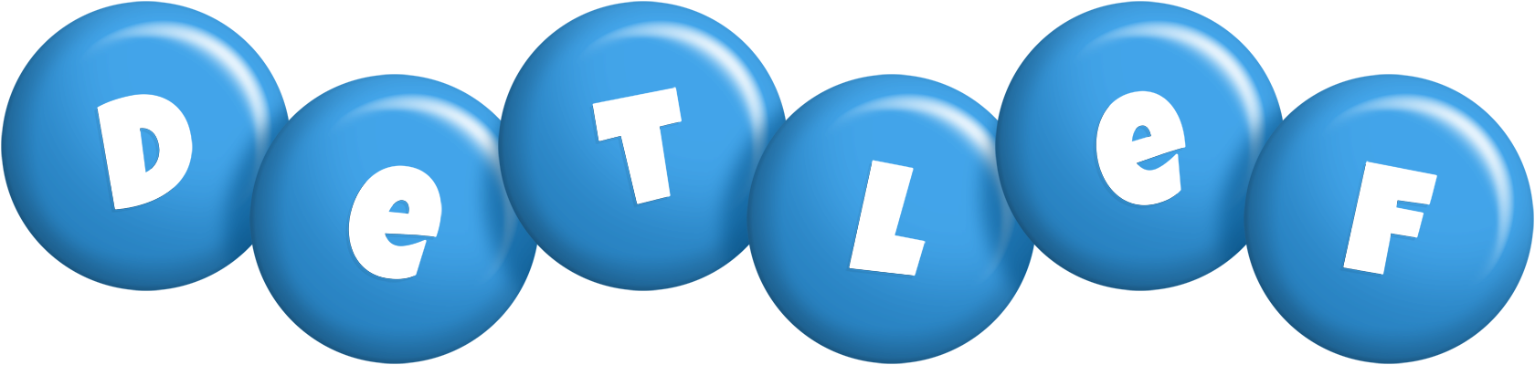 Detlef candy-blue logo