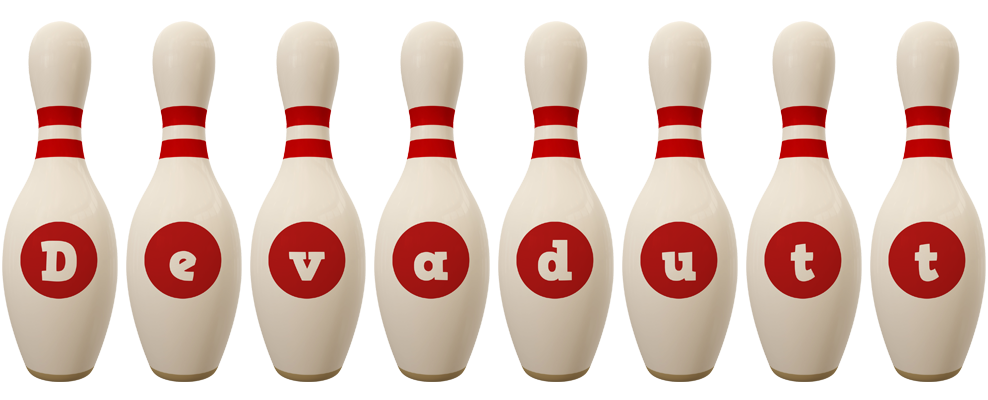 Devadutt bowling-pin logo