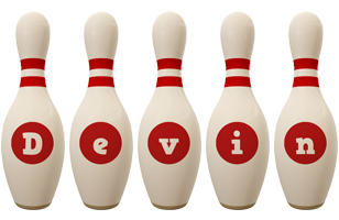 Devin bowling-pin logo