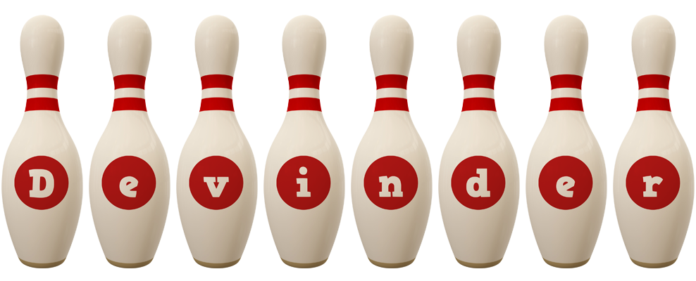 Devinder bowling-pin logo