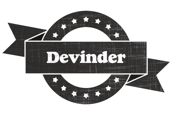 Devinder grunge logo