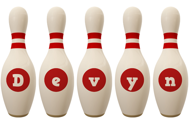 Devyn bowling-pin logo