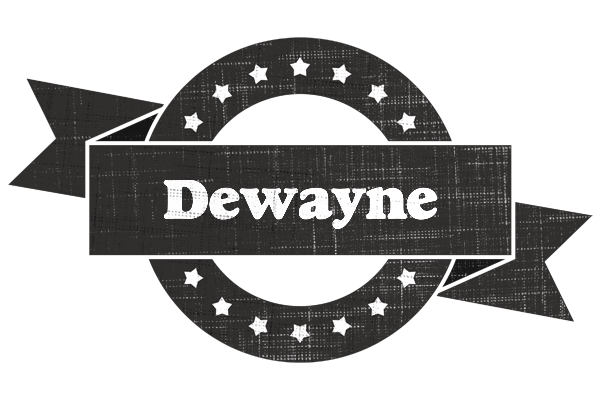 Dewayne grunge logo