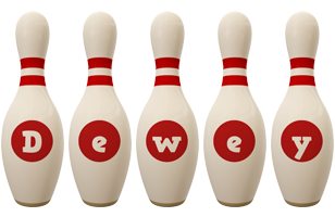 Dewey bowling-pin logo