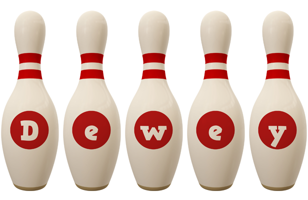 Dewey bowling-pin logo