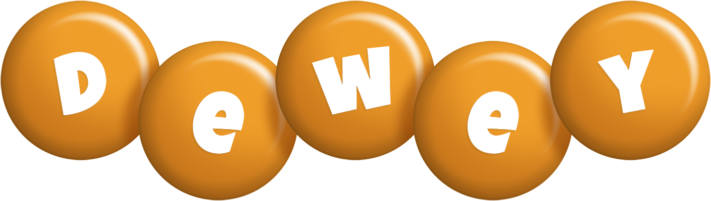 Dewey candy-orange logo
