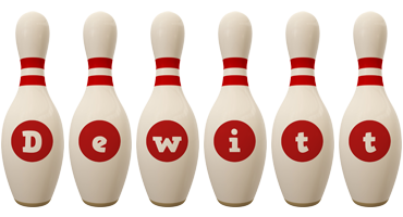 Dewitt bowling-pin logo