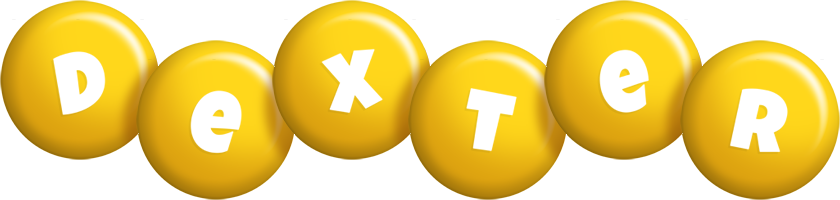 Dexter candy-yellow logo