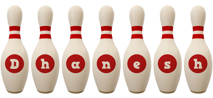 Dhanesh bowling-pin logo