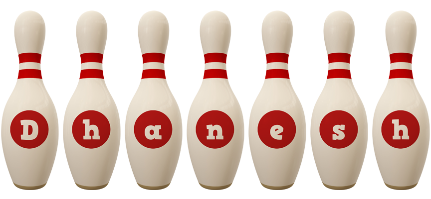 Dhanesh bowling-pin logo
