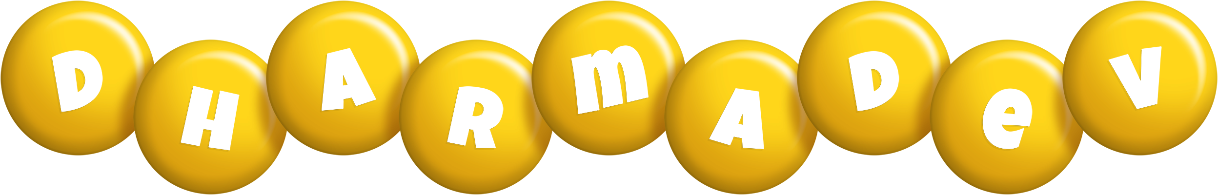 Dharmadev candy-yellow logo