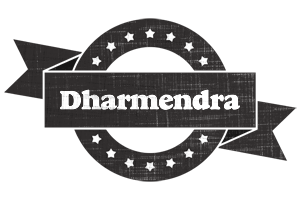 Dharmendra grunge logo