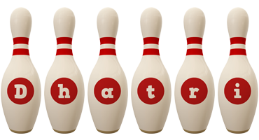 Dhatri bowling-pin logo