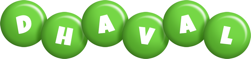Dhaval candy-green logo