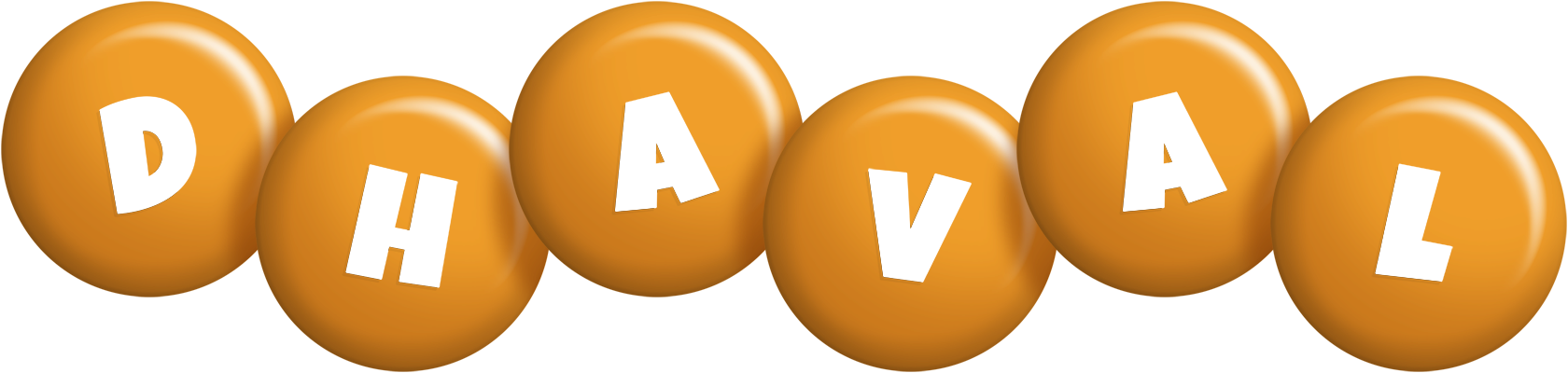 Dhaval candy-orange logo